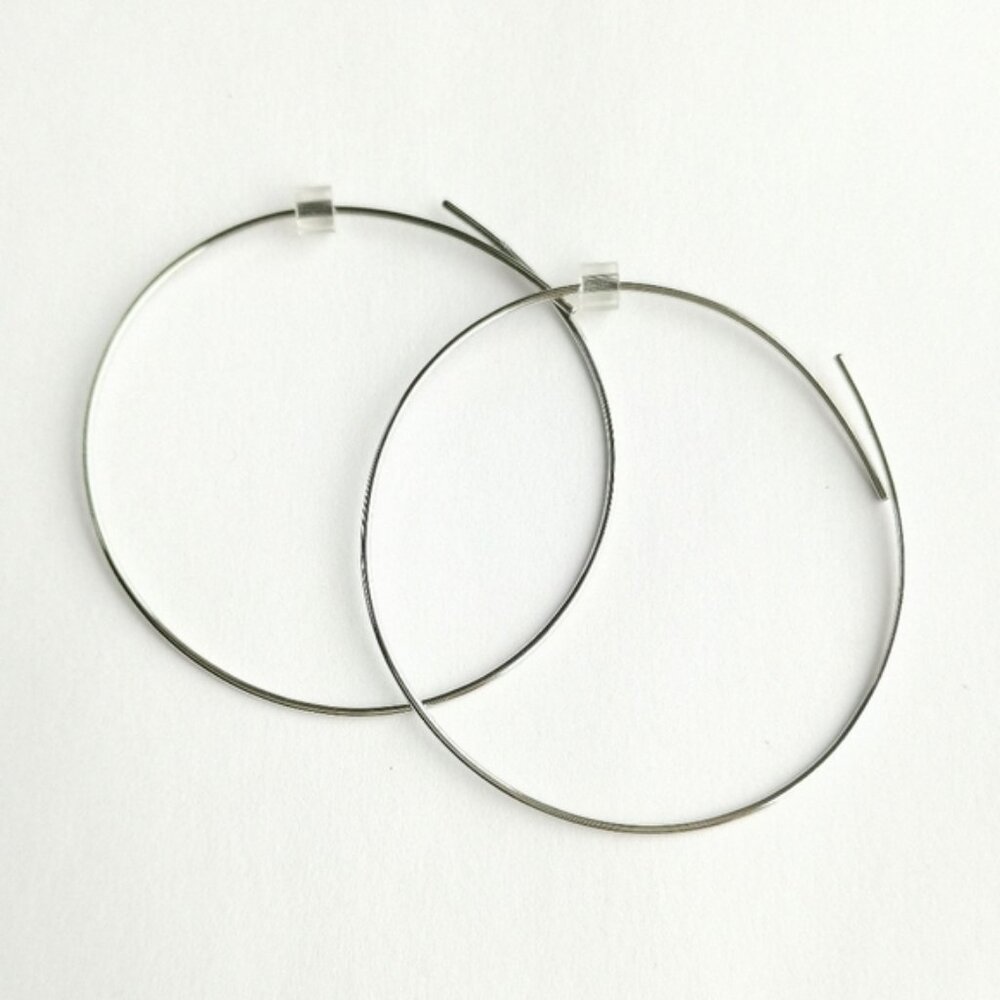 NEW sterling silver fine hoop earrings